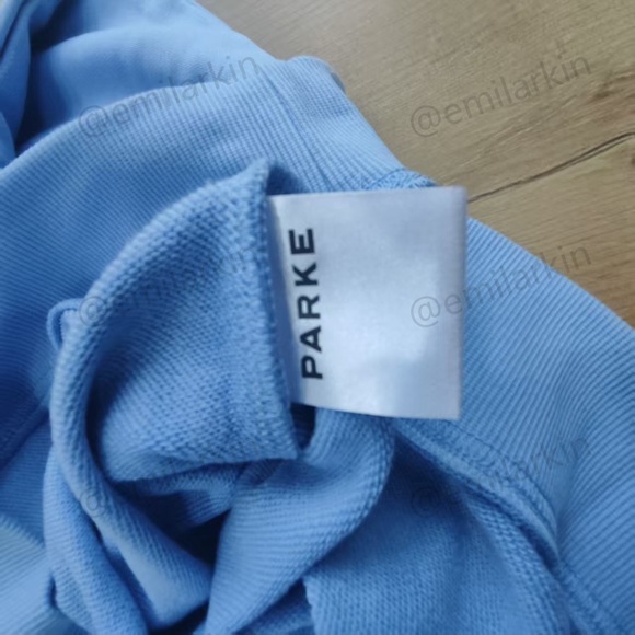 PARKE Light Blue Logo Mock-Neck Sweatshirt - Picture 7 of 7